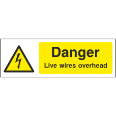 Danger Live Wires Overhead - Landscape